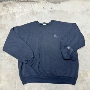 Vintage Starter Sweatshirt Mens Large Black Crewneck‎ Logo Pullover Mexico